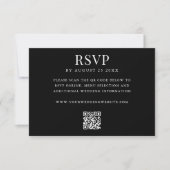 Simple Modern QR Code Wedding 出欠カード (正面)
