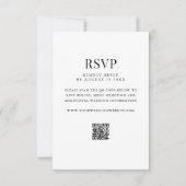 Simple Modern QR Code Wedding 出欠カード (正面)