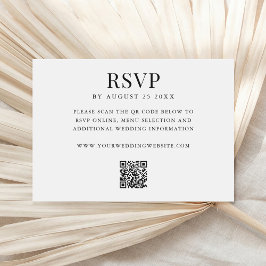 Simple Modern QR Code Wedding 出欠カード
