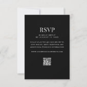 Simple Modern QR Code Wedding 出欠カード (正面)