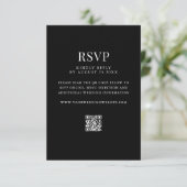 Simple Modern QR Code Wedding 出欠カード (スタンド正面)