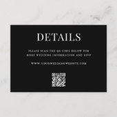 Simple Modern QR Code Wedding Details エンクロージャーカード (正面)