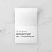 Simple Modern Realtor Construction Thank You Cards サンキューカード (内部)