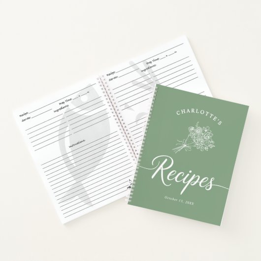 Simple Modern Recipe Book ノートブック (内部)