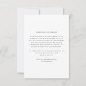 Simple Modern Romantic Destination Photo Wedding サンキューカード (裏面)