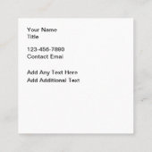 Simple Modern Roofing Services Business Card スクエア名刺 (裏面)