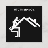 Simple Modern Roofing Services Business Card スクエア名刺 (正面)