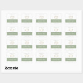 Simple Modern Sage Green Business Logo Custom スクエアシール (シート)