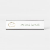 simple modern sage green business logo custom デスクネームプレート (正面)