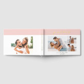 Simple Modern Salmon Pink Handwritten Script Photo ゲストブック (全面)