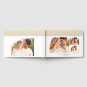 Simple Modern Sand Beige Handwritten Script Photo ゲストブック (全面)