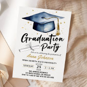Simple Modern Script Class of '26 Graduation Party 招待状