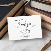 Simple Modern Script Graduation サンキューカード