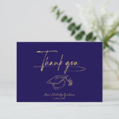 Simple Modern Script Graduation Thank You Card サンキューカード (スタンド正面)