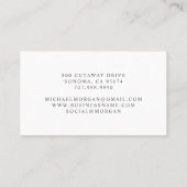 Simple Modern Script Monogram 名刺 (裏面)