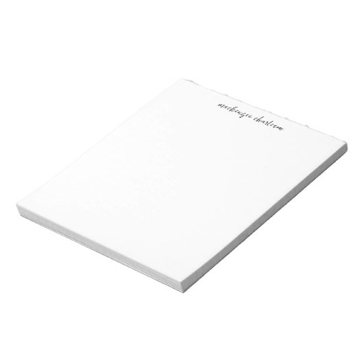 Simple Modern Script Personalized Name ノートパッド (回転)