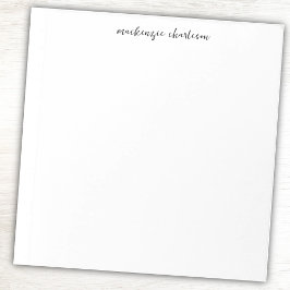 Simple Modern Script Personalized Name ノートパッド