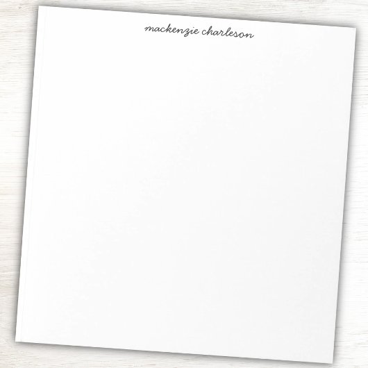 Simple Modern Script Personalized Name ノートパッド