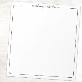 Simple Modern Script Personalized Name Notepad ノートパッド