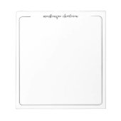 Simple Modern Script Personalized Name Notepad ノートパッド (正面)