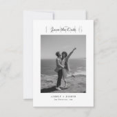 Simple Modern Script Photo Wedding Save the Date セーブザデート (正面)
