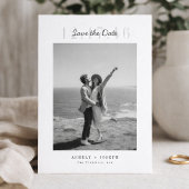 Simple Modern Script Photo Wedding Save the Date セーブザデート
