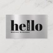 Simple Modern Silver & White Background  名刺 (正面)