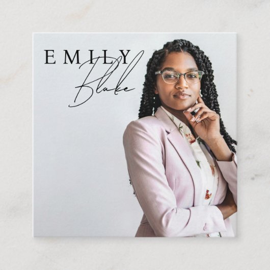 Simple Modern Square Photo スクエア名刺 (正面)