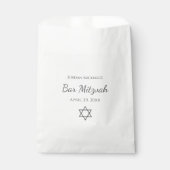 Simple Modern Star of David Bar Mitzvah フェイバーバッグ (正面)