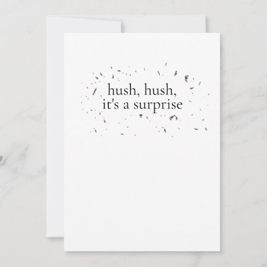 Simple Modern Surprise 40th Birthday Party 招待状 (裏面)