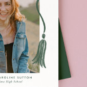 Simple Modern Tassel Graduation Announcement 案内状