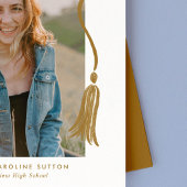 Simple Modern Tassel Graduation Announcement 案内状