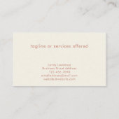 Simple Modern Terracotta Add Logo Professional 名刺 (裏面)