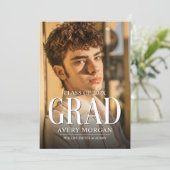 Simple Modern Two Photo Graduation  招待状 (スタンド正面)