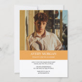 Simple Modern Two Photo Graduation  招待状 (裏面)