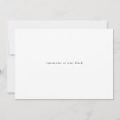 Simple Modern Typography Black and White Wedding サンキューカード (裏面)