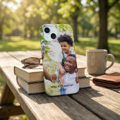 Simple modern typography  photo create your own  iPhone 15ケース