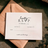 Simple Modern Typography Script Wedding RSVP