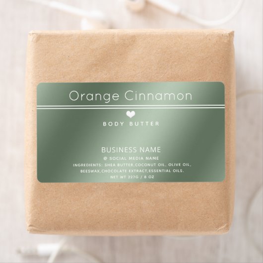 Simple modern typography white heart product ラベル (インサイチュ)