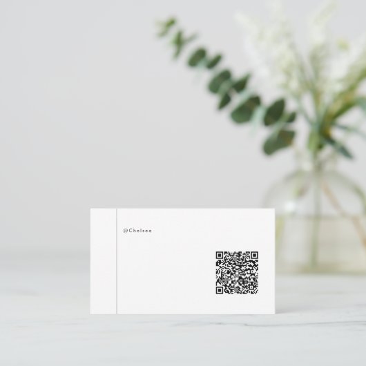 Simple Modern Unique Username Professional QR Code 名刺 (スタンド正面)