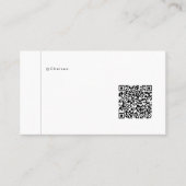 Simple Modern Unique Username Professional QR Code 名刺 (正面)