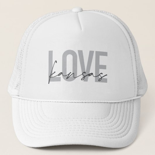 Simple, modern, urban, cool design of Love Kansas キャップ (正面)