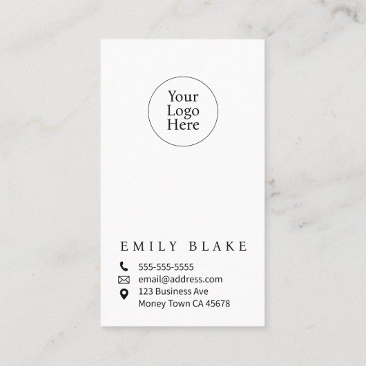 Simple Modern Vertical Business Card 名刺 (裏面)