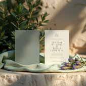 Simple Modern Vertical Stripes Wedding 招待状