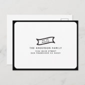 Simple Modern Vintage We've Moved New Address ポストカード (正面/裏面)