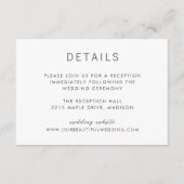 Simple Modern Wedding エンクロージャーカード (正面)