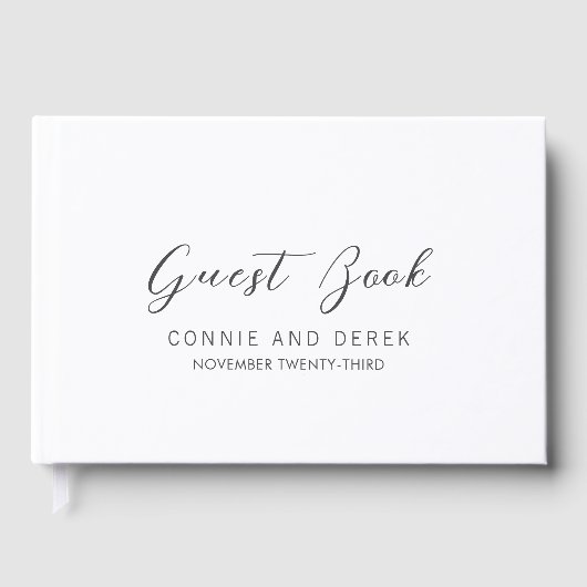 Simple Modern Wedding ゲストブック (正面)