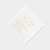 Simple Modern Wedding 箔ナプキン (右)