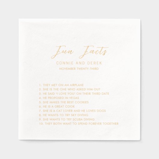 Simple Modern Wedding 箔ナプキン (正面)