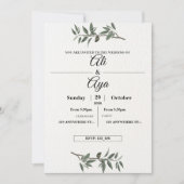 Simple Modern Wedding Invitation | Clean Minimal D シーズンカード (正面)